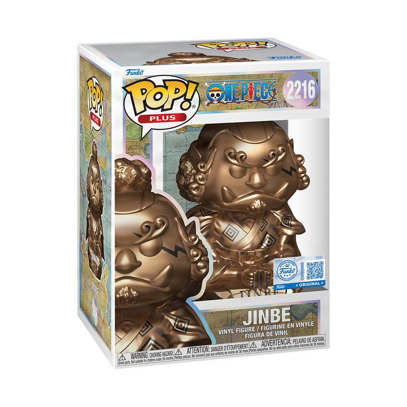One Piece POP! Plus Vinyl Figure Jinbe Statue (Bronze) (Funko Original) #2216 with POP! Protector