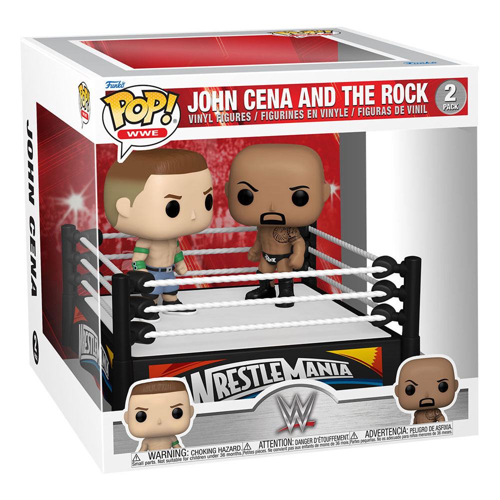 WWE POP! WWE Moments Vinyl Figure John Cena And The Rock 2 Pack
