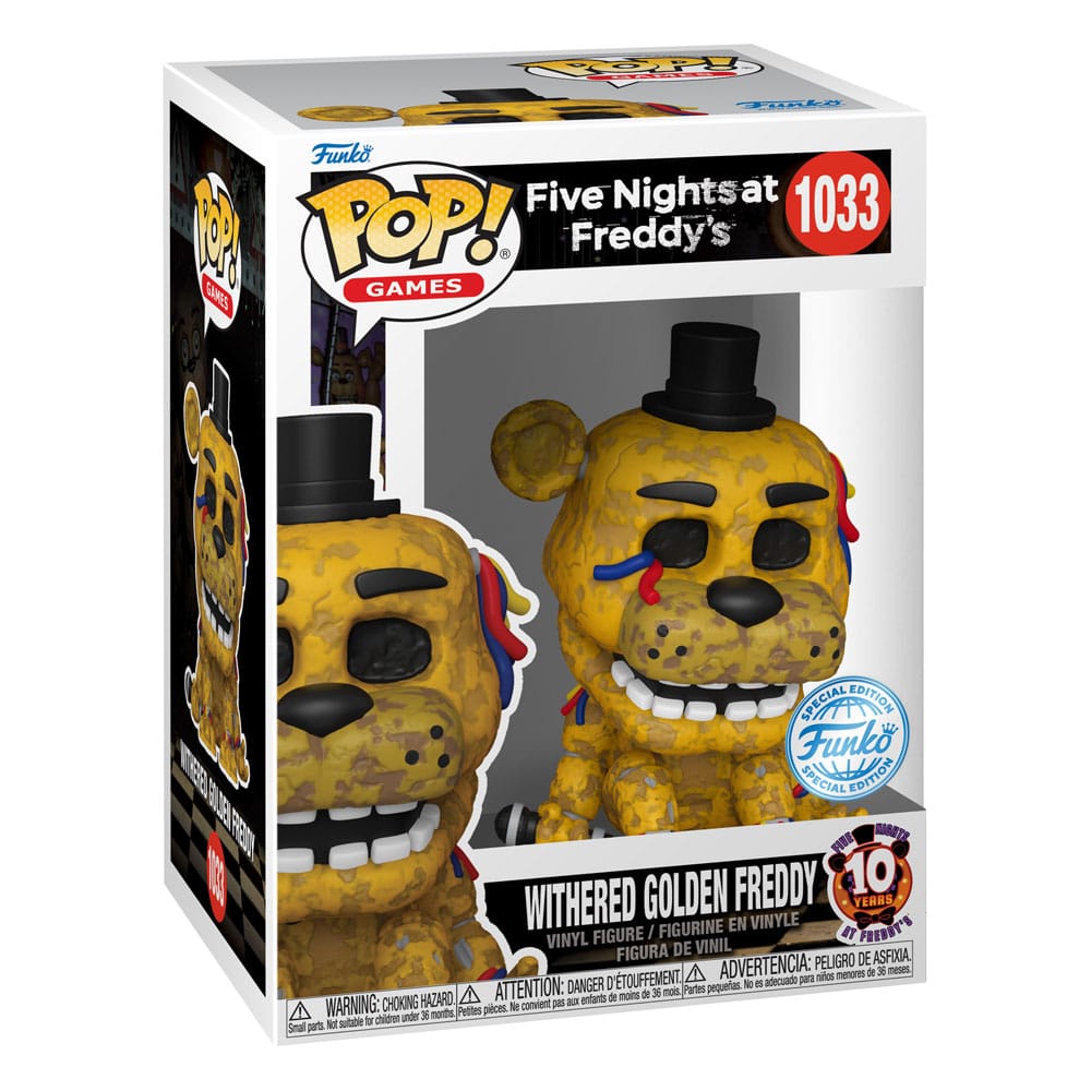 Five Nights At Freddy's POP! Games Vinyl Figure Withered Golden Freddy (Funko Special Edition) #1033Mint