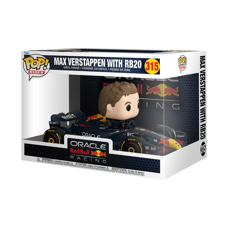 Oracle Red Bull Racing POP! Rides Super Deluxe Vinyl Figure Max Verstappen with RB20 #315