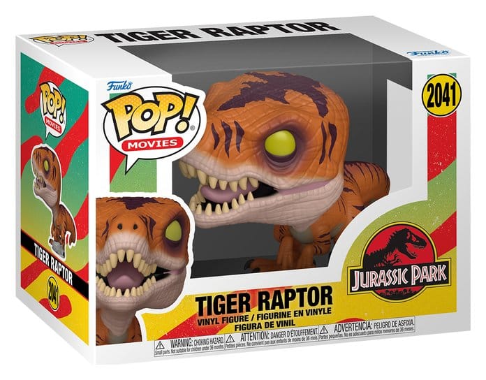 Jurassic Park POP! Movies Vinyl Figure Tiger Raptor 9 cm #2041
